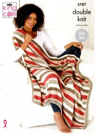 Knitting Pattern - King Cole 5787 - Harvest DK - Bed Runners & Blankets